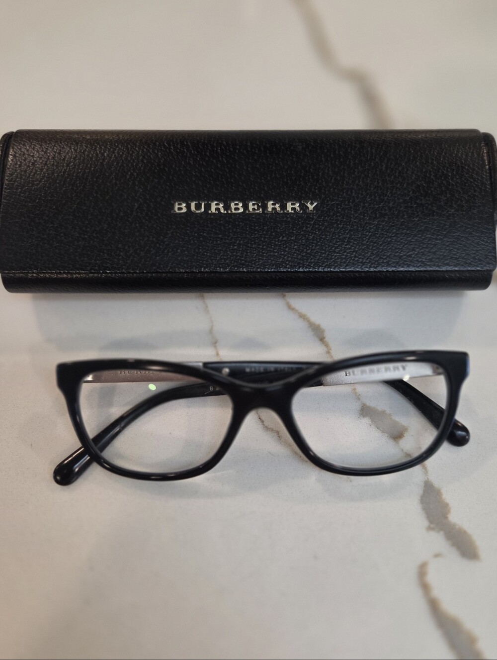 Burberry Women's eyeglasses y2k black designer frames minimalist chic model B223